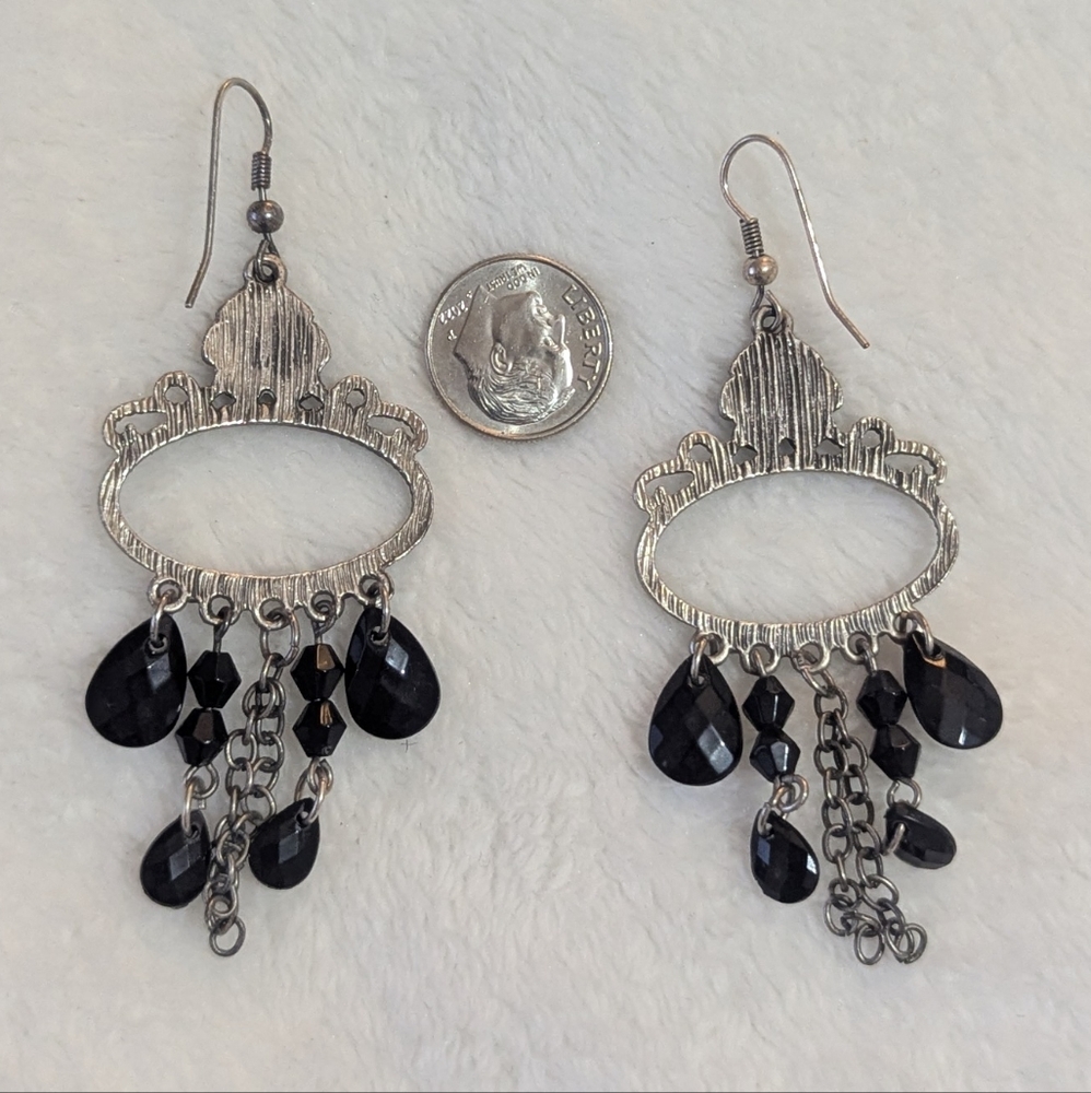 Elegant Black Dangle Earrings